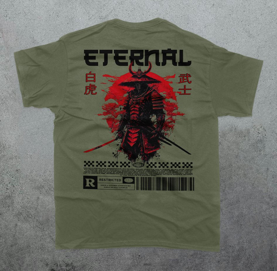 Eternal Rising Sun T - Shirt - Green - Byakko Sports