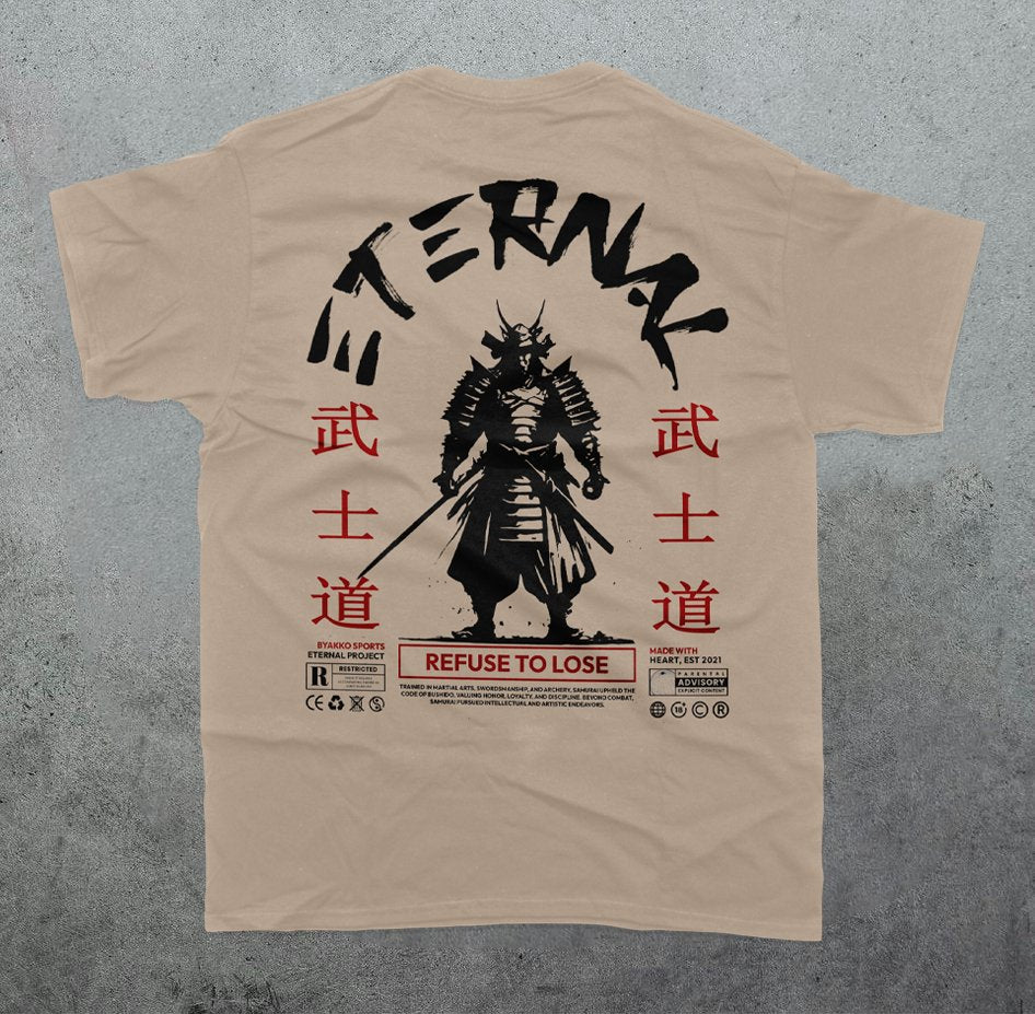 Eternal Warrior T - Shirt - Cream - Byakko Sports