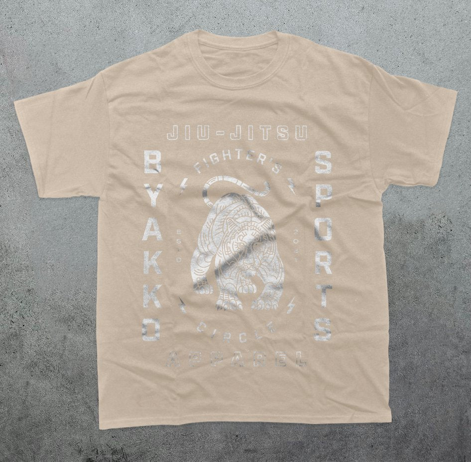 JiuJitsu Fighter's Circle T - Shirt - Soft Cream - Byakko Sports