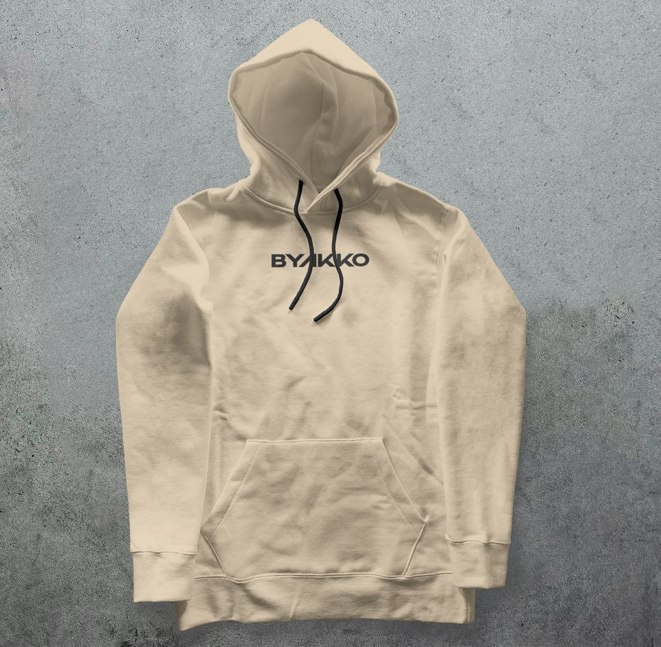 Text Hoodie - Cream - Byakko Sports